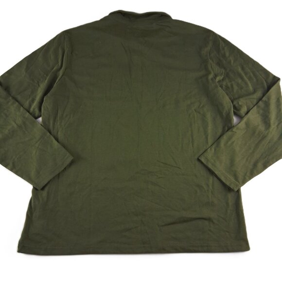 Bleecker & Broad Long Sleeve Polo Shirt Men's Size Large Military Green - Picture 4 of 6